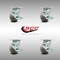 Service Caster 4 Inch SS Thermoplastic Rubber Swivel Caster Set with Roller Bearings and Brakes SCC-SS30S420-TPRRD-TLB-4 - alternate 4